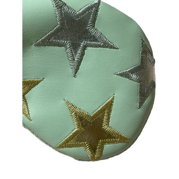 Free People Understated Cooling Leather Face Mask Adjustable Stars Green - Picture 6 of 6